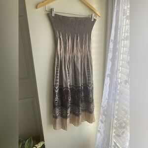 Lapis Anthropologie Boho Smocked Dress or Skirt One Size Bohemian Strapless